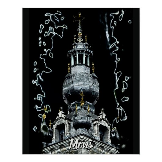Poster Beffroi de Mons (Devant)
