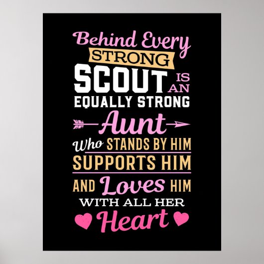 Poster Behind Scout Is A Strong Aunt (Devant)
