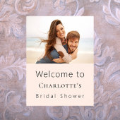 Poster Beige crème personnalisée photo douche de nage acc