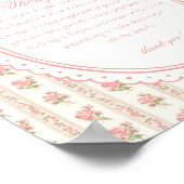 Poster Beige Peach Vintage Fancy Floral Diaper Thoughts (Coin)