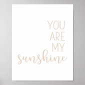 Poster Beige Vous Êtes Mon Soleil (Devant)