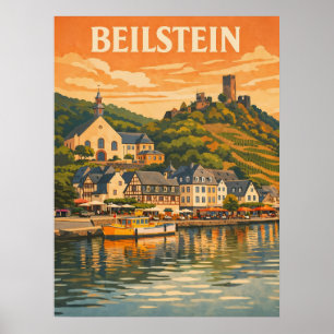 Poster Beilstein Allemagne Voyage Ancien Art