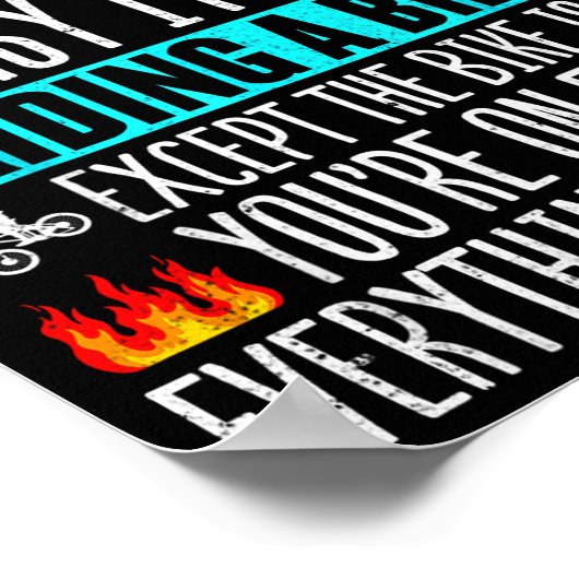 Poster Being A Supervisor Is Easy - Bike Riding Superviso (Coin)