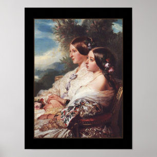 Poster Bekende Vintage Kunst 1852 Koningin Victori