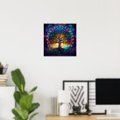Poster Bel arbre en verre à rideau (Bureau à domicile)