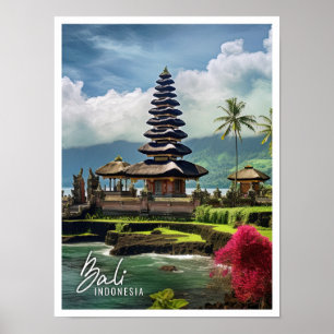 Poster Bel Temple Bali Indonésie