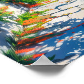 Poster Bel village côtier en été (Coin)