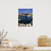 Poster Bel village de Peggy's Cove avec port (Cuisine)