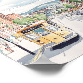 Poster Belfast Irlande du Nord Gouache Illustration Voyag (Coin)