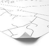 Poster Belfast, Irlande du Nord (noir sur blanc) (Coin)