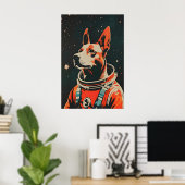 Poster Belgian Malinois Astronaut Poster, Belgian (Bureau à domicile)
