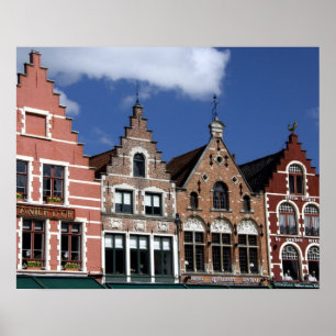 Poster Belgique, Brugge (Brug ou Bruge). UNESCO 2