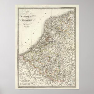 Poster Belgique, Hollande - Belgique, Pays-Bas