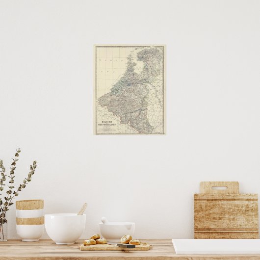 Poster Belgique, Pays-Bas (Cuisine)