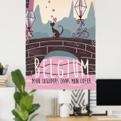 Poster Belgique pour toujours dans mon coeur (Bureau à domicile)