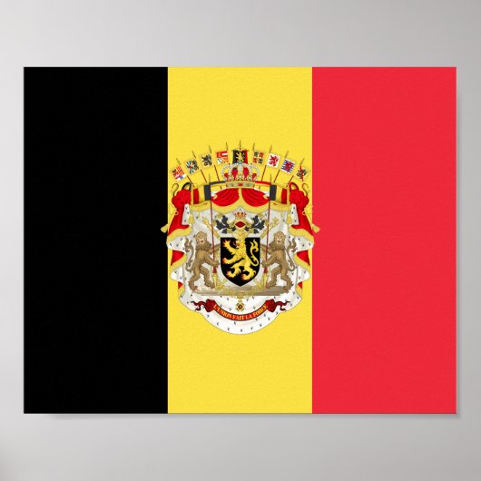 Poster Belgium Flag & COA (Devant)