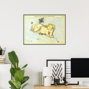 Poster Bélier, Constellation Vintage, Miroir d'Urania