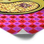 Poster Bélier et coq métallique (Coin)