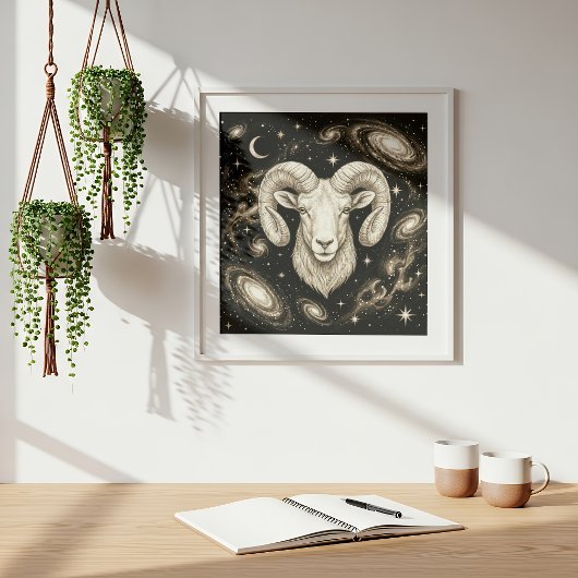 Poster Bélier Zodiaque Céleste Astrologie