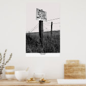 Poster Believe and Barbed Wire, Highway 97, Oregon (Cuisine)