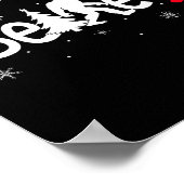 Poster Believe Bigfoot Sasquatch Reindeer Santa Hat Merry (Coin)