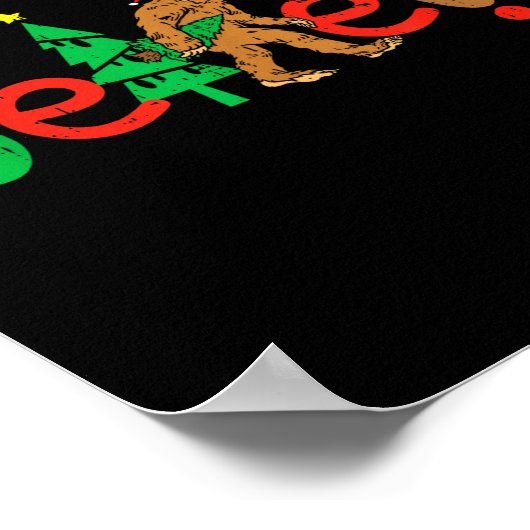 Poster Believe Bigfoot Sasquatch Santa Reindeer Christmas (Coin)