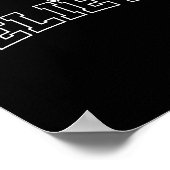 Poster Believe Christmas Varsity Minimal Text Santa Hat F (Coin)