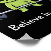 Poster Believe In Yourself, Alien Bodybuilder Gym Workout (Coin)