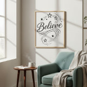 Poster Believe Magical Stars - Boho Celestial