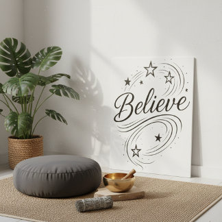 Poster Believe Magical Stars - Boho Celestial