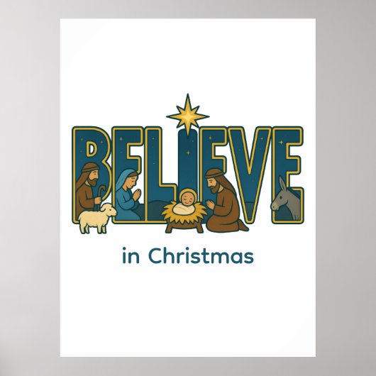 Poster Believe Nativity (Devant)