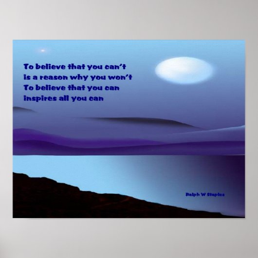 Poster Believe that you can (Devant)
