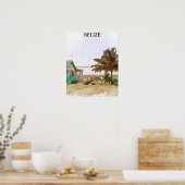 Poster Belize Caribbean Beach Scenery (Cuisine)