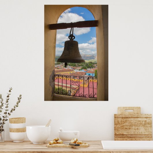 Poster Bell dans une tour d'église, Cuba (Cuisine)