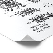 Poster Bell Electrique 1893 Brevet - Livre blanc (Coin)