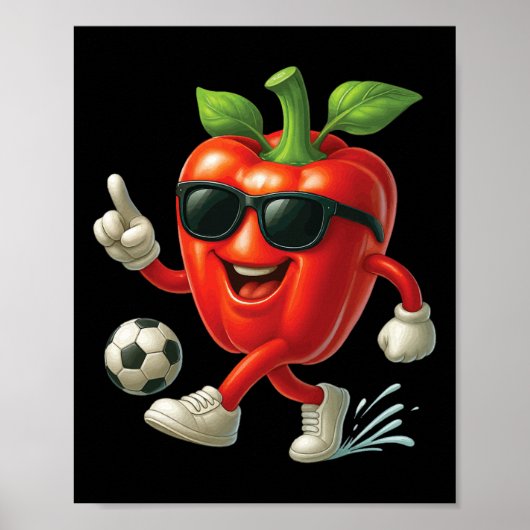 Poster Bell Pepper Soccer  (Devant)