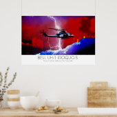 Poster Bell UH-1 Iroquois Huey Lightning Strike Surreal (Cuisine)