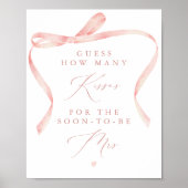 Poster BELLA Blush Bow Tying the Knot Kisses for Mrs. (Devant)