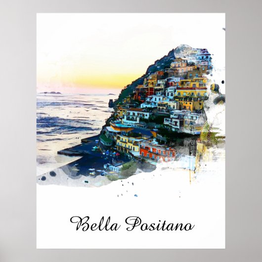 Poster *~* Bella Positano Italienne AP12 Italie Côte Amal (Devant)