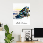 Poster *~* Bella Positano Italienne AP12 Italie Côte Amal (Bureau à domicile)