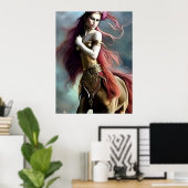 Poster Belladria - AI Imaginaire Art numérique d'impressi (Bureau à domicile)