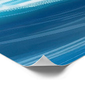 Poster Belle abstraite douce Bleu Océan Vagues Splash (Coin)