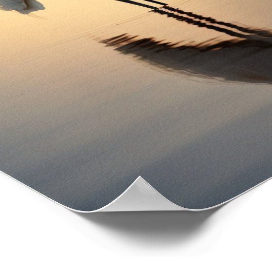 Poster Belle Aiguille Blanche seule à l'aube (Coin)