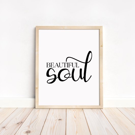 Poster Belle Âme - Minimaliste Boho Motivationnel