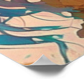 Poster Belle Anime Colorée fille (Coin)