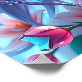 Poster Belle Anime Girl Glitchcore Floral (Coin)