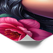 Poster Belle Anime hispanique femme (Coin)