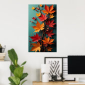 Poster Belle applique d'automne (Bureau à domicile)