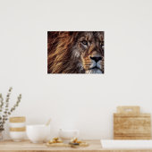 Poster Belle aquarelle artistique Lion (Cuisine)