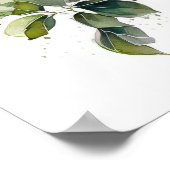 Poster Belle aquarelle de Bougainvilliers (Coin)